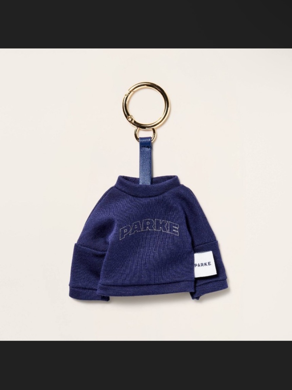 Parke Navy Mini Sweatshirt Keyring